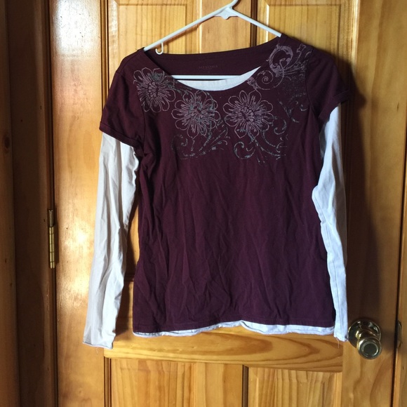 Long sleeve top with flowers