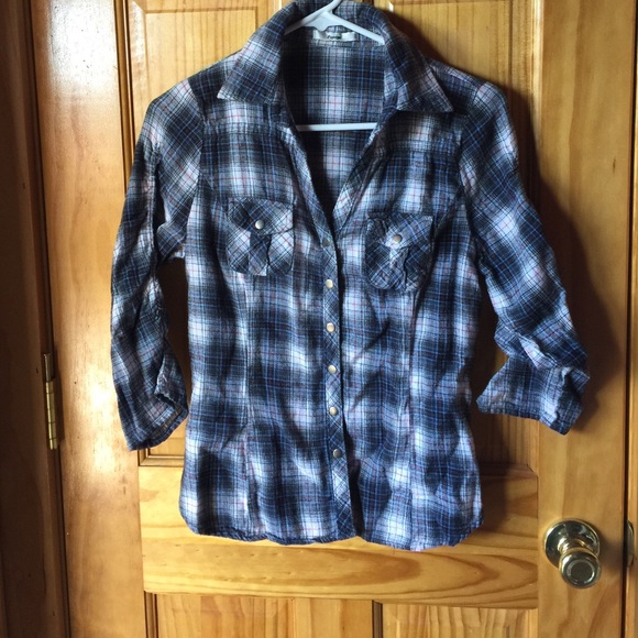 Button down flannel top