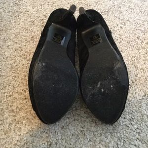 Shoes - ππ Black Faux Suede Peep Toe Heels ππ Shoes - ππ Black Faux Suede Peep Toe Heels ππ