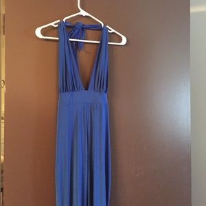 Brand new blue halter jumpsuit.