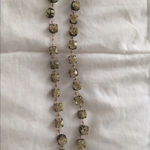 J. Crew green gem layering necklace