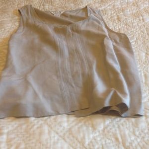 Sleeveless silk rayon blouse