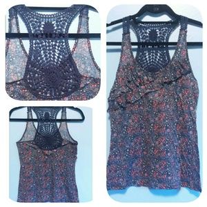 Flower pattern tank top