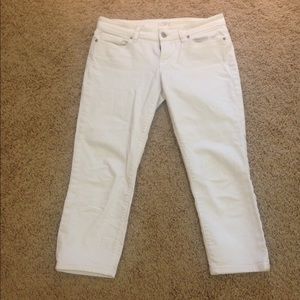LOFT White Crop Denim