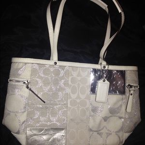 White Patchwork Tote