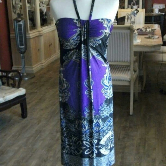 🔖PEONY halter neck batik summer dress NWT