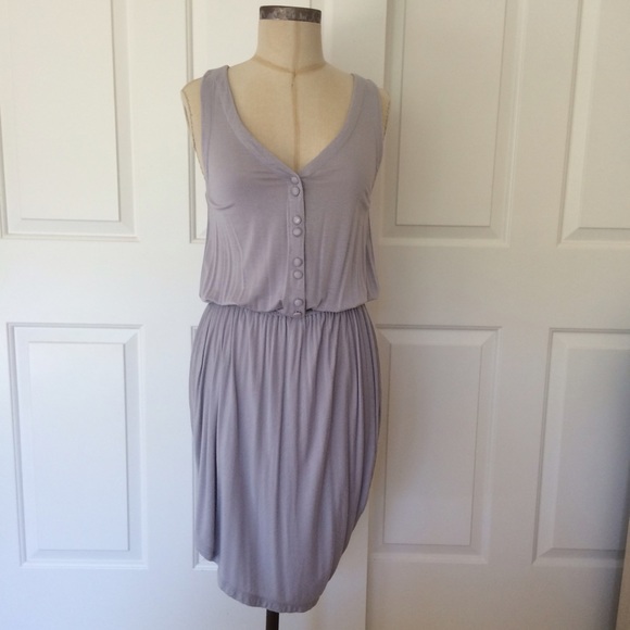 Isabel Lu Dresses & Skirts - ISABEL LU Grey Jersey Draped Dress FittedWaist MED