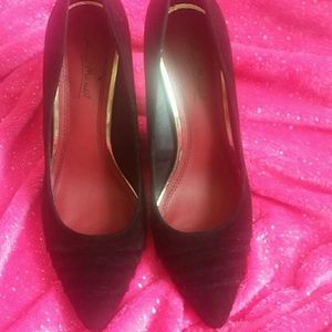 Black Textured Heels