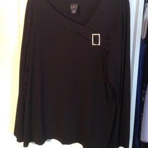 Black rayon/spandex shirt