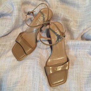 👠Leather/nude Franco Sarto heels👠