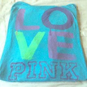 VS PINK Boyfriend Baby Blue hoodie. Size M