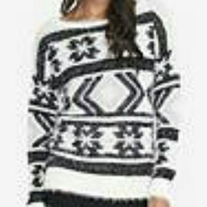 Fuzzy Aztec Sweater tunic - worn 1x