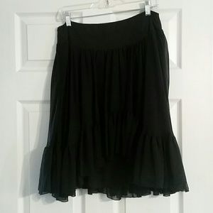 Layered hi lo skirt
