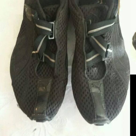 Puma ladies size 8 black mesh sneakers - Picture 1 of 3
