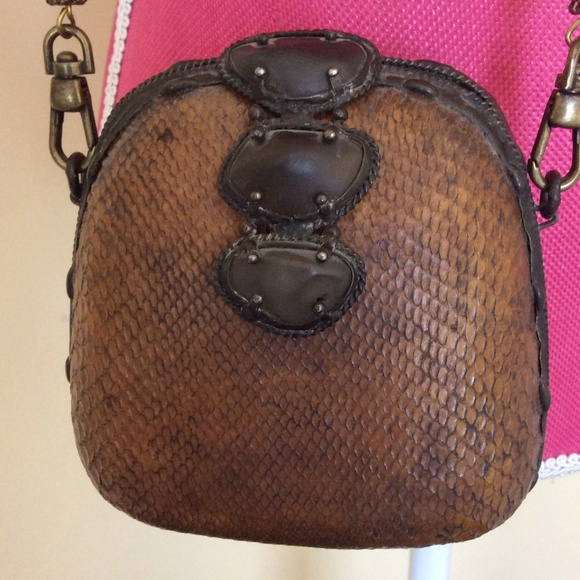 Maya hard shell snakeskin bag - Picture 2 of 4