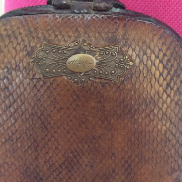 Maya hard shell snakeskin bag - Picture 4 of 4