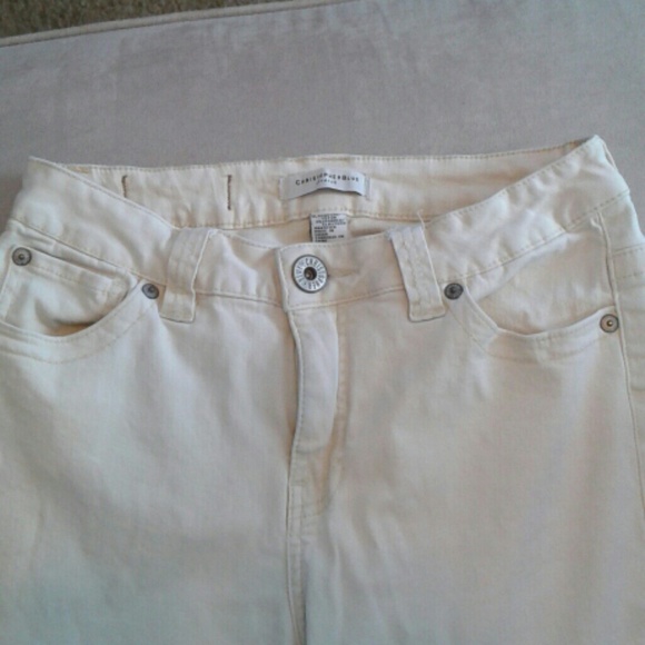 Christopher Blue Cream cropped jeans - Picture 2 of 3