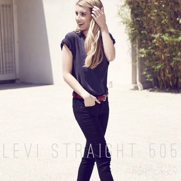 Urban Outfitters Denim - Levi Straight Black Jeans