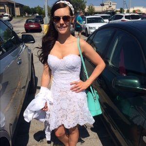 Tube top lace dress