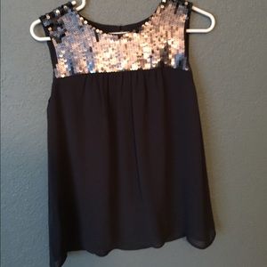 LOFT sequin top perfect for Holiday party!!