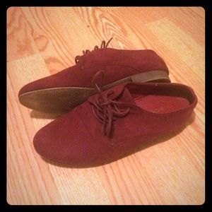 Burgundy Suede Dress Shoes