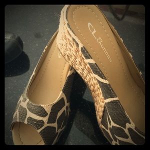 Chinese Laundry "Date Night" wedge  slide sandals.