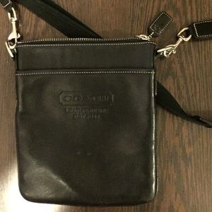Authentic coach black leather satchel