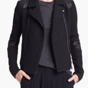 Vince Boucle Moto Jacket, Black