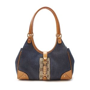 Authentic GUCCI New Jackie Hand Bag Denim