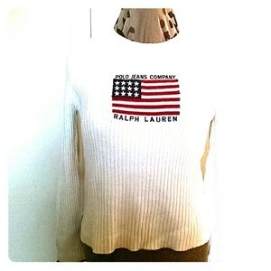 Cream rib knit sweater