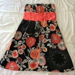 Wet Seal Strapless Floral Dress