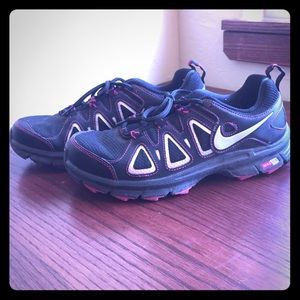 Nike black and pink shoes