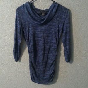 Black & Purple half sleeve blouse.