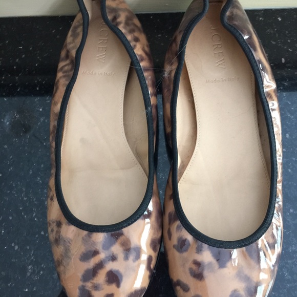 J Crew animal print ballet flats