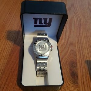 Men's Silver Tone NY Giants Watch