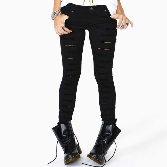 Tripp NYC Corrupted Skinny Jeans from Nasty Gal