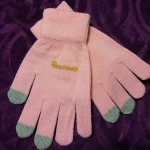 Easy 2 Touch pink gloves