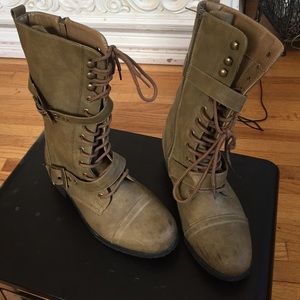 Double Strap Combat Boots