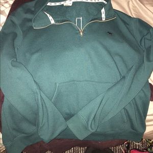 PINK Boyfriend Half Zip Teal