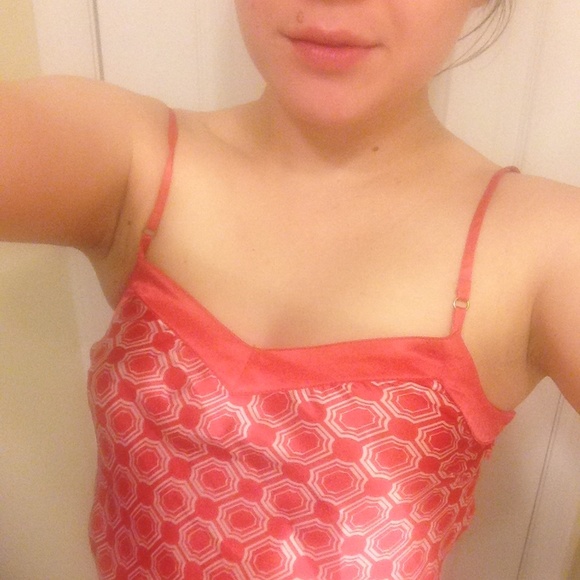 Silk coral sleeveless top