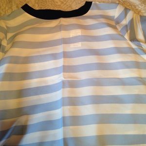 Medium printed boyfriend tee blue stripes