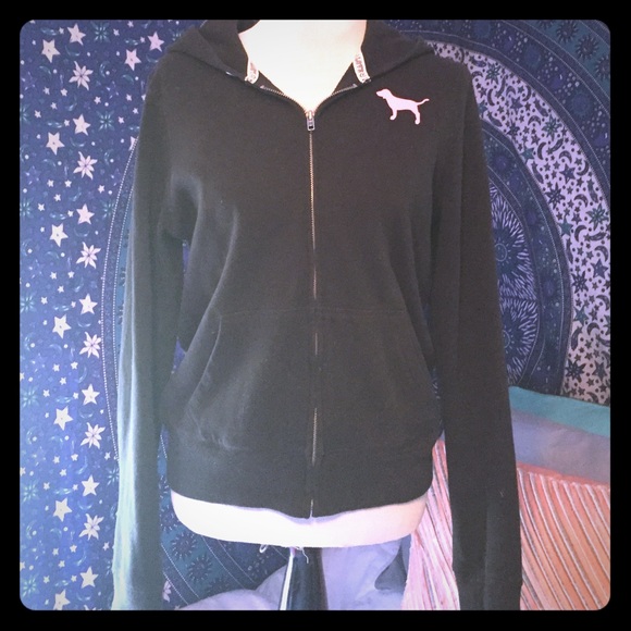 Victoria's Secret Pink Zip Up Hoodie Sweatshirt