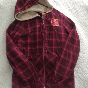 Sherpa plaid sweater ✨