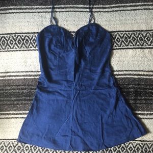 Vintage Victoria's Secret 100% Silk Navy Nighty