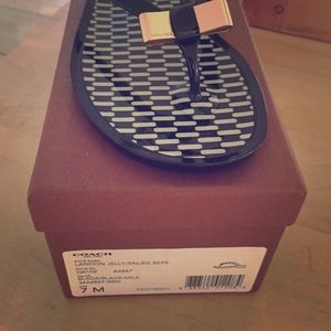 NIB Jelly Coach Flip Flops