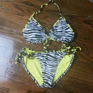 Zebra striped bikini