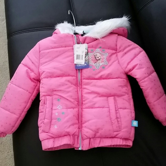 Disney Jackets & Coats Disneys Frozen Elsa Faux Fur Pink Coat Size