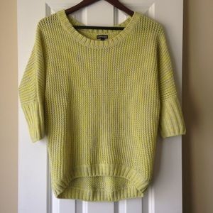Express yellow and taupe knit sweater