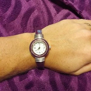 Purple Banded Clasp Watch