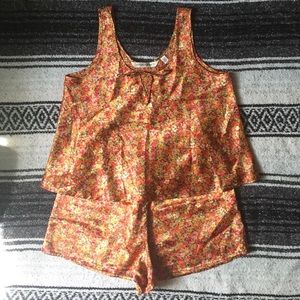 NWOT Victoria's Secret Flower Print Pajama Set